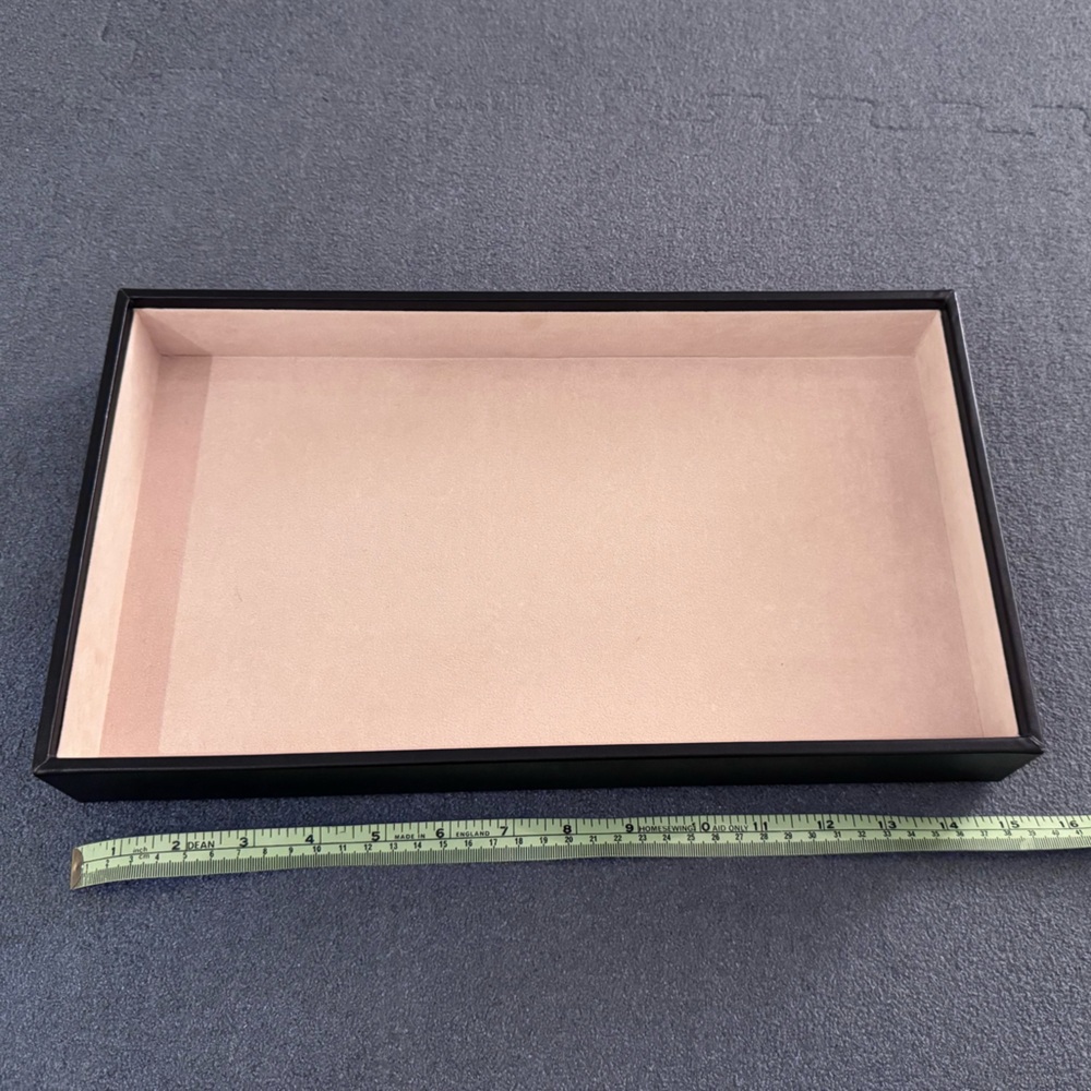 WOLF Black and Tan Jewelry Tray